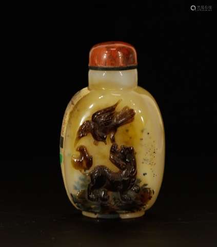 Chinese Agate Snuff Bottle