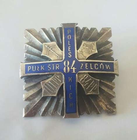 Antique Polish Regimental Enamel Badge Circa 1914