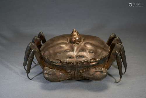 十九世紀 銀螃蟹蓋盒