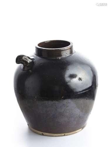 宋 黑釉陶壺