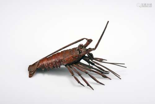 明治時期 日本銅蝦擺件