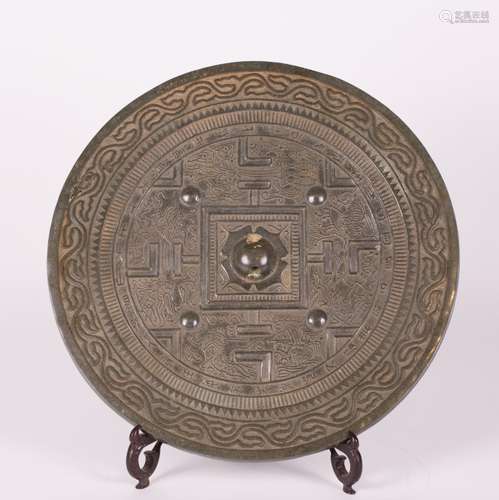 CHINESE CIRCULAR BRONZE MIRROR