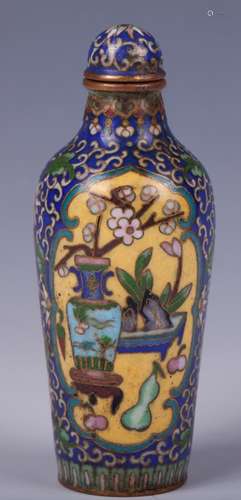 CHINESE CLOISONNE SNUFF BOTTLE