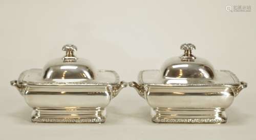 Pair of Tiffany & Co. 19th C. Repose Silver Tureen