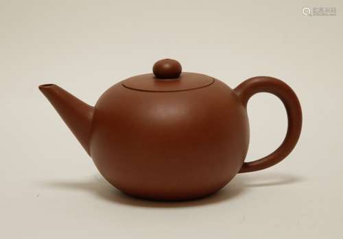 Chinese 19th C. Yixing Zisha Teapot, Marked