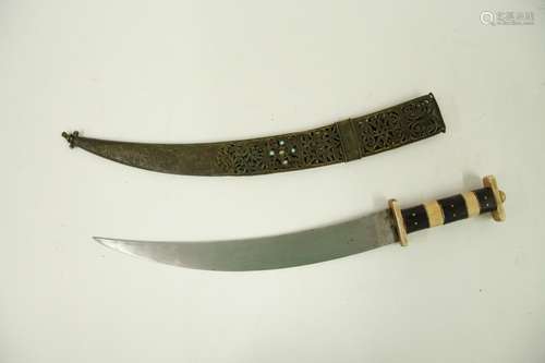 Asia Bone Handle Dagger w/ Match Scabbard