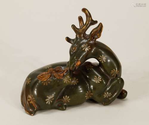 Chinese Porcelain Deer Paper Weight