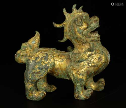 Chinese Bronze Carved Beast