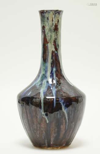 Qing Dynasty Chinese Flambee Long Neck Vase