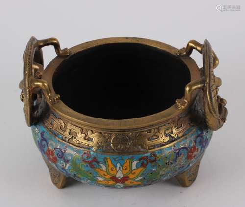 A Very Fine Made Round Cloisonne Incense Burner