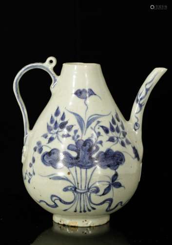 Chinese Blue/White Porcelain Teapot