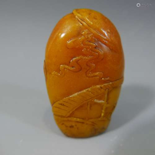 ANTIQUE CHINESE SHOUSHAN STONE SEAL - 19TH CENTURY