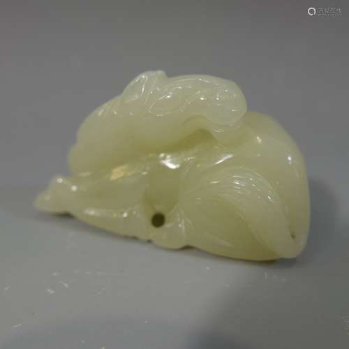 ANTIQUE CHINESE JADE HORSE FIGURE