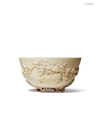 A CHINESE IVORY BOWL