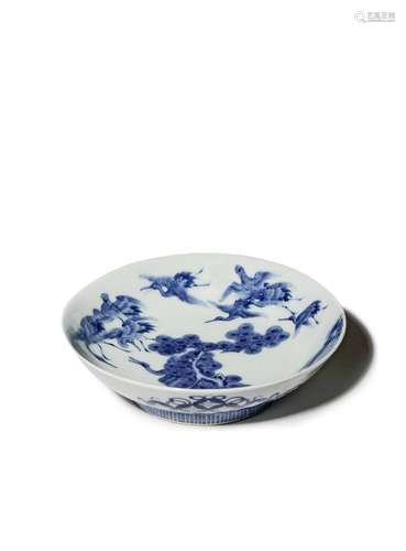 A JAPANESE BLUE AND WHITE NABESHIMA DISH