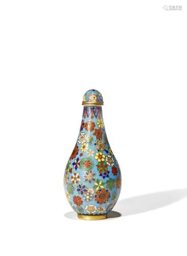 A CHINESE CLOISONNE SNUFF BOTTLE