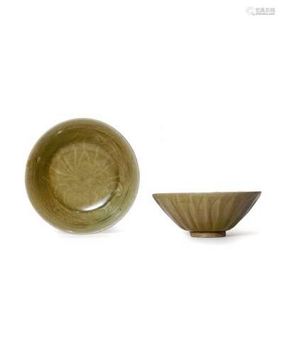 TWO KOREAN CELADON GLAZED BOWLS