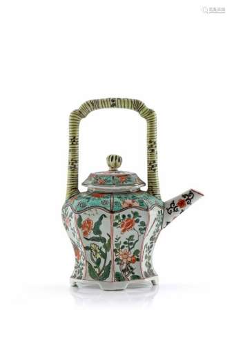 A SAMSON FAMILLE VERTE TEAPOT AND COVER