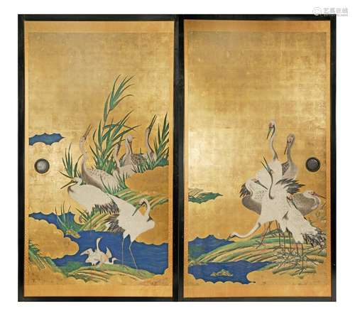 TWO JAPANESE PAPER DOORS