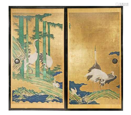 TWO JAPANESE PAPER DOORS