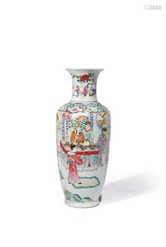 A CHINESE FAMILLE ROSE VASE