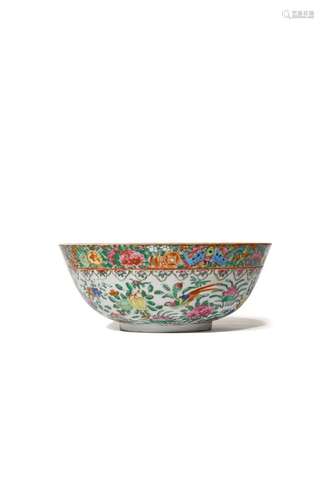 A CHINESE CANTON FAMILLE ROSE BOWL