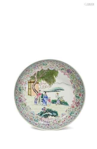 A CHINESE FAMILLE ROSE DISH