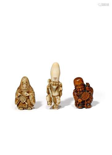 THREE JAPANESE NETSUKE