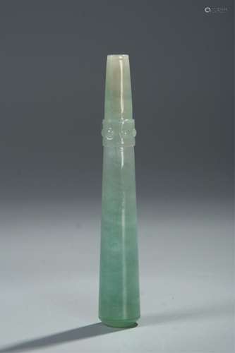 CHINESE JADEITE SMOKING PIPE MOUTH PIECE