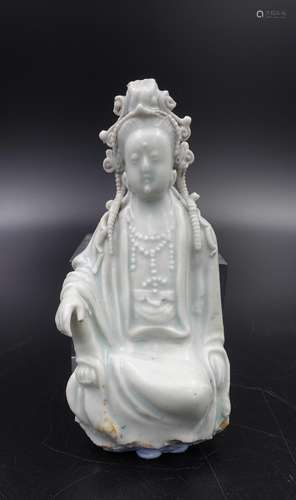 CHINESE SONG DYNASTY HUTIAN WARE FIGURE OF GUANYIN