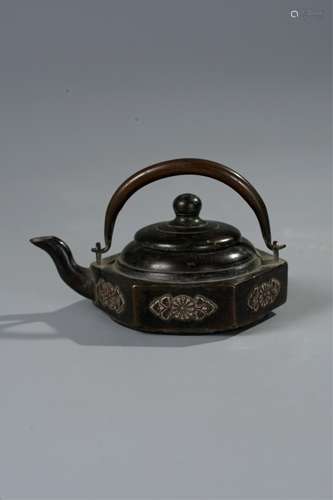 CHINESE BRONZE TEA POT SHAPE WATER DISPENSER