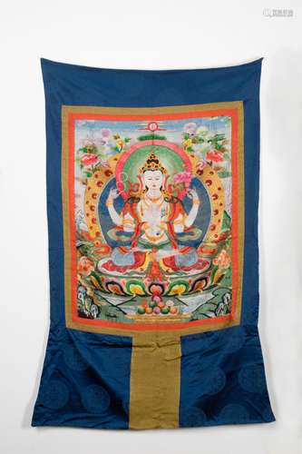 CHINESE EMBROIDERY THANGKA OF USNISA VIJAYA