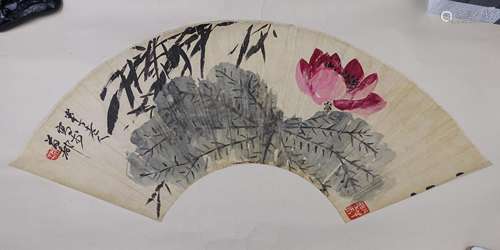 CHINESE FAN PAINTING BY CHEN BANDING