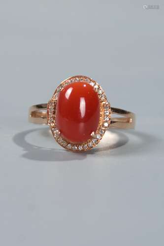 CHINESE CORAL RING