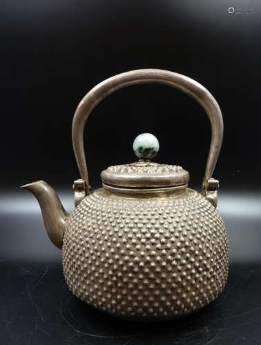 CHINESE SILVER TEA POT