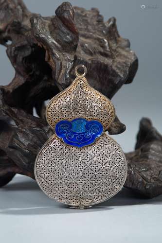 CHINESE SILVER WIRE ENAMELED PERFUMER