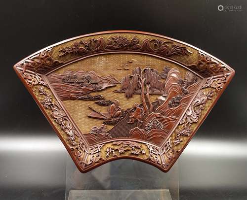 CHINESE QING CINNABAR LACQUER TRAY