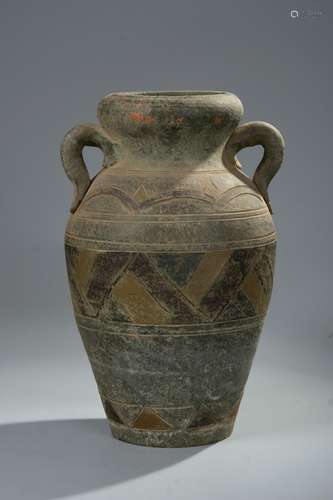 CHINESE POLYCHROME CERAMIC JAR