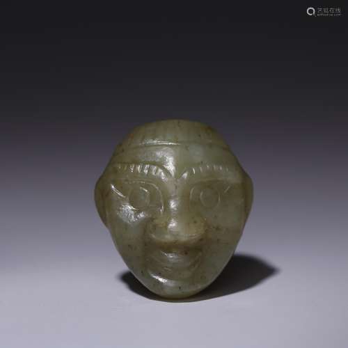 CHINESE ARCHAISTIC JADE HEAD