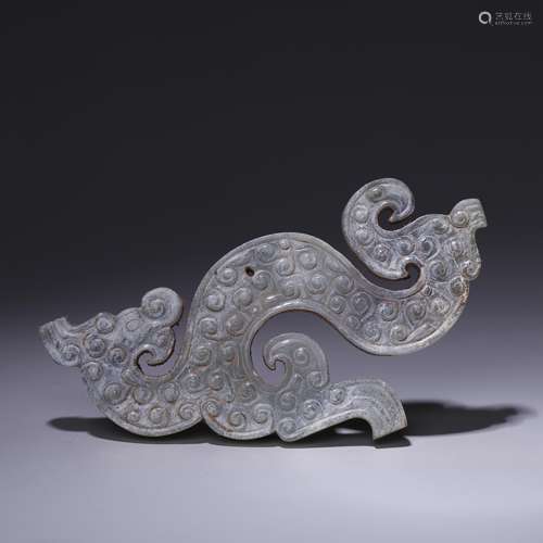 CHINESE WARRING STATE JADE DRAGON PLAQUE