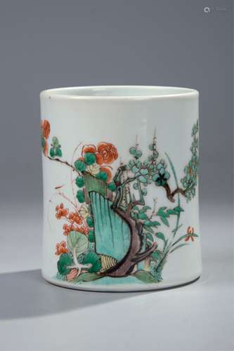 CHINESE KANGXI WUCAI BRUSH POT