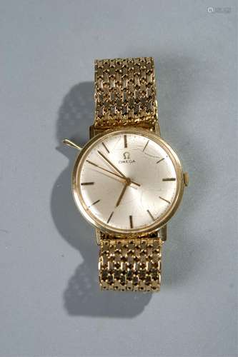 18K GOLD OMEGA MEN'S WATCH