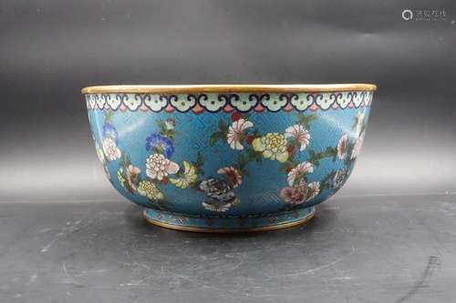 CHINESE CLOISONNE BOWL WITH MARK