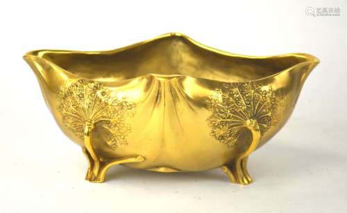 French Bronze Art Nouveau Small Bowl by Leon Kann