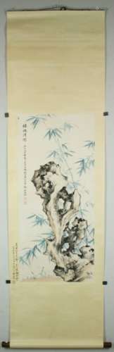 Chinese Water Color Painting Scroll