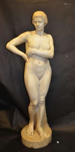 Large Germany White Marble Nude Lady Statue