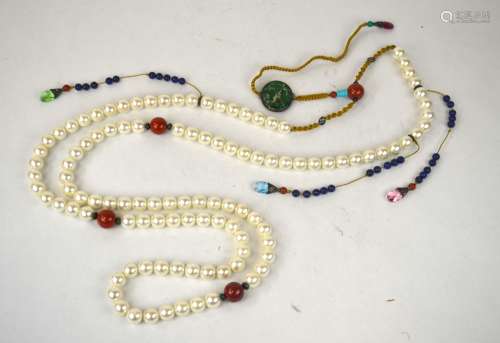 Chinese 108 Pearl Beads Court Necklace