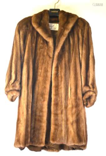 Ivel Italian Full Length Light Brown Mink Coat
