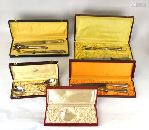 Group of Sterling Silver Serving Flatware Sets