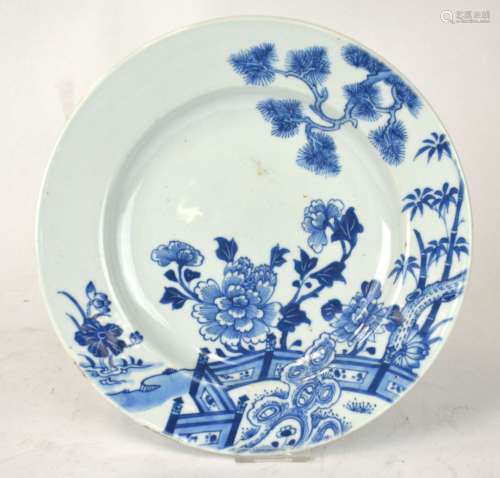 Chinese Blue & White Porcelain Plate